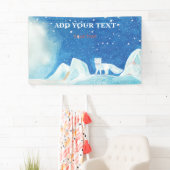 Kleine Arctic Fox Illustratie  Spandoek (Insitu)