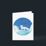 Kleine Arctische Vos (Vulpes lagopus) Illustratie  Kaart<br><div class="desc">De poolvos (Vulpes lagopus) is een kleine vos inheemse soort in de arctische regio's - Illustratie voor een prentenboek 'Het land van de sneeuwman' geschreven en geïllustreerd door Julia Doria.</div>