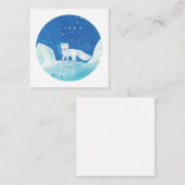 Kleine Arctische Vos (Vulpes lagopus) Illustratie  Notitiekaartje (Voorkant / Achterkant)