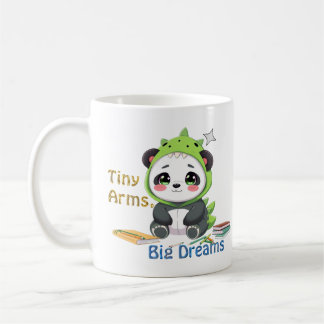 Kleine armen, grote dromen. koffiemok