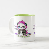 Kleine armen, grote dromen. tweekleurige koffiemok (Voorkant links)