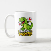🦖 Kleine Armen, Grote Energie Klassieke Mok ☕⚡