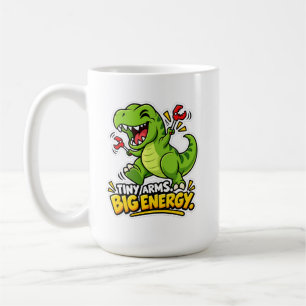🦖 Kleine Armen, Grote Energie Klassieke Mok ☕⚡