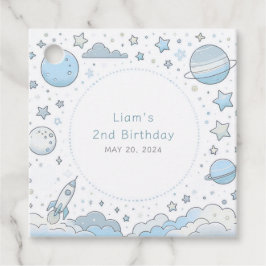 Kleine astronaut, grote wereld bedankjes labels