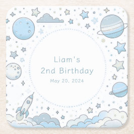 Kleine astronaut, grote wereld kartonnen onderzetters