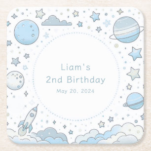 Kleine astronaut, grote wereld kartonnen onderzetters