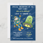 Kleine astronaut jongen dromen Verjaardagsfeestje Kaart (Voorkant)