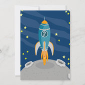 Kleine astronaut jongen dromen Verjaardagsfeestje Kaart (Achterkant)