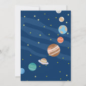 Kleine astronaut jongen dromen Verjaardagsfeestje Kaart (Achterkant)