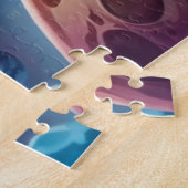 Kleine Astronaut Jongen in Zonnestelsel Gepersonal Legpuzzel (Zijkant)