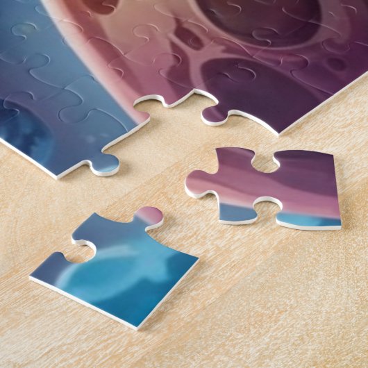 Kleine Astronaut Jongen in Zonnestelsel Gepersonal Legpuzzel (Zijkant)