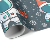 Kleine Astronaut met Kerst Pet Cadeaupapier (Rol Hoek)