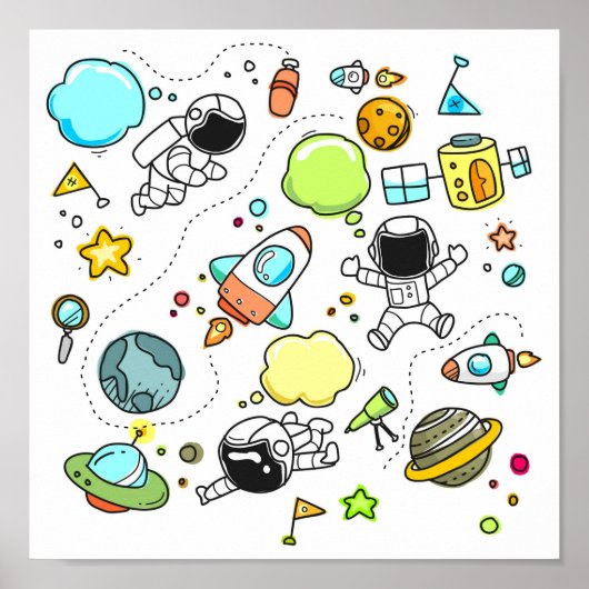 Kleine Astronaut Poster (Voorkant)