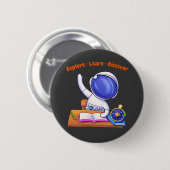 kleine astronaut Studie Ronde Button 5,7 Cm (Voorkant /achterkant)