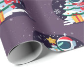 Kleine astronaut versieren kerstboom cadeaupapier (Rol Hoek)