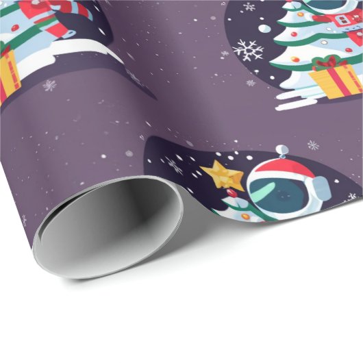 Kleine astronaut versieren kerstboom cadeaupapier (Rol Hoek)