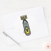Kleine atoombom NO! Ronde Sticker (Envelop)