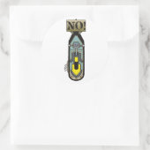 Kleine atoombom NO! Ronde Sticker (Tas)