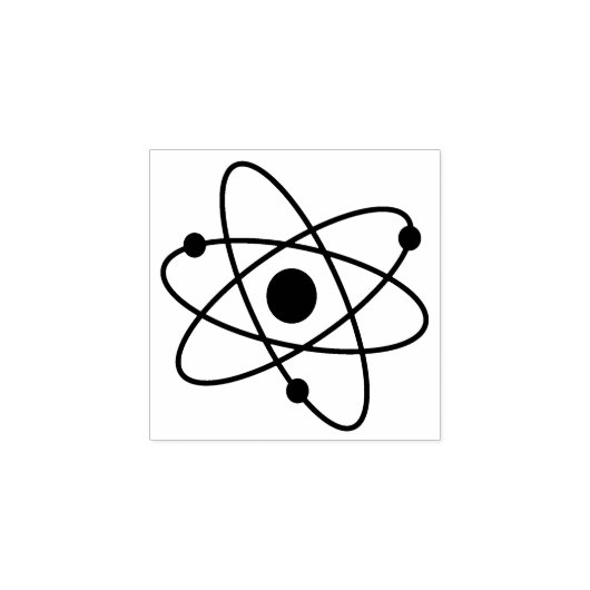 Kleine atoommolecule Atom Nucleus MCM Rubberstempel (Afrduk)