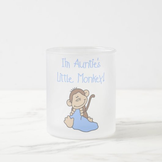 Kleine Auntie Blauwe T-shirts en geschenken Matglas Koffiemok (Center)