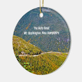 Kleine Auto Road Mt. Washington keramisch Ornament (Links)