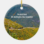 Kleine Auto Road Mt. Washington keramisch Ornament (Achterkant)