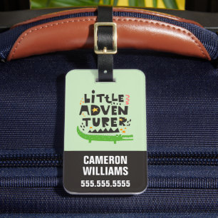 Kleine avonturier Alligator Bagagelabel