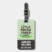Kleine avonturier Alligator Bagagelabel (Voorkant verticaal)