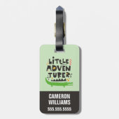 Kleine avonturier Alligator Bagagelabel (Achterkant verticaal)
