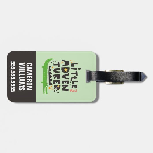 Kleine avonturier Alligator Bagagelabel (Achterkant horizontaal)