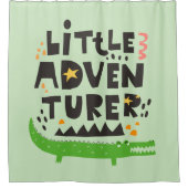 Kleine avonturier Alligator Douchegordijn (Voorkant)