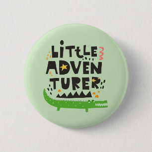 Kleine avonturier Alligator Ronde Button 5,7 Cm