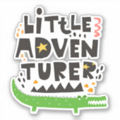 Kleine avonturier Alligator Sticker (Voorkant)