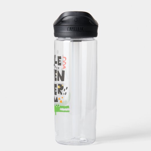 Kleine avonturier Alligator Waterfles (Achterkant)