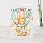 Kleine avontuurlijke wilde dieren kaart (Voorkant)