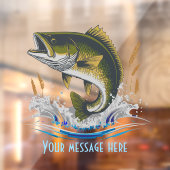 Kleine Baars op Maat Vissen Raamsticker (Vel 2)