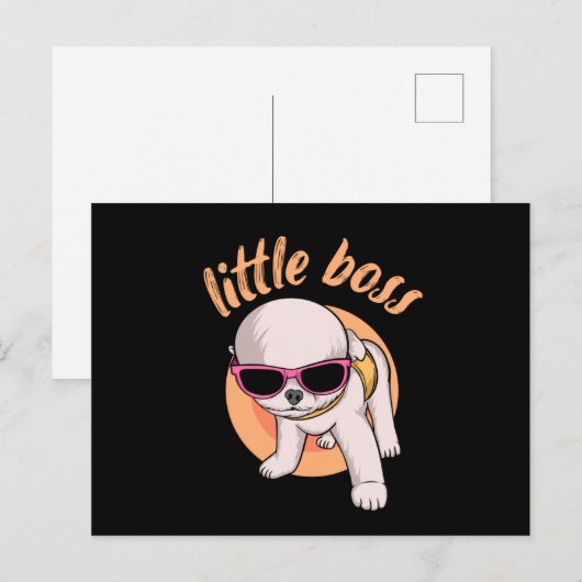 Kleine baas. Cute dog Briefkaart (Voorkant / Achterkant)