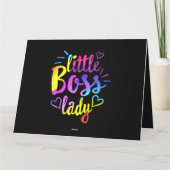 Kleine baas dame meisjes kinderen dochter baby min kaart (Achterkant)