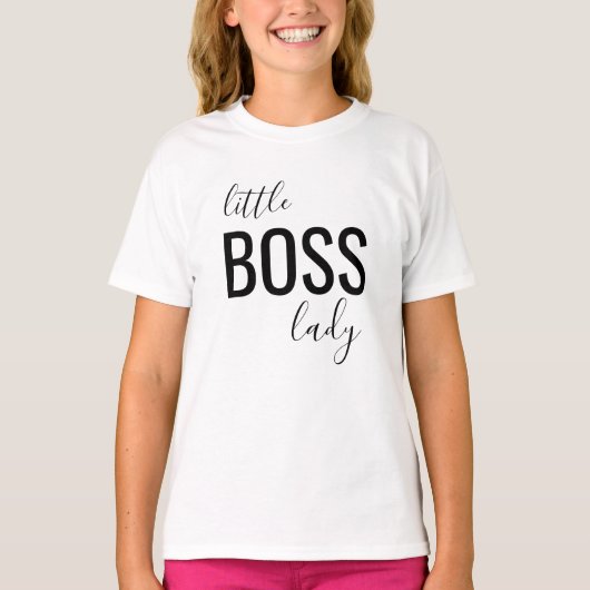 Kleine baas Meisje T shirt, kleine baas lady shirt (Voorkant)