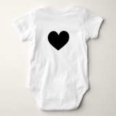 Kleine baas Moderne Typografie Gepersonaliseerd Romper (Achterkant)