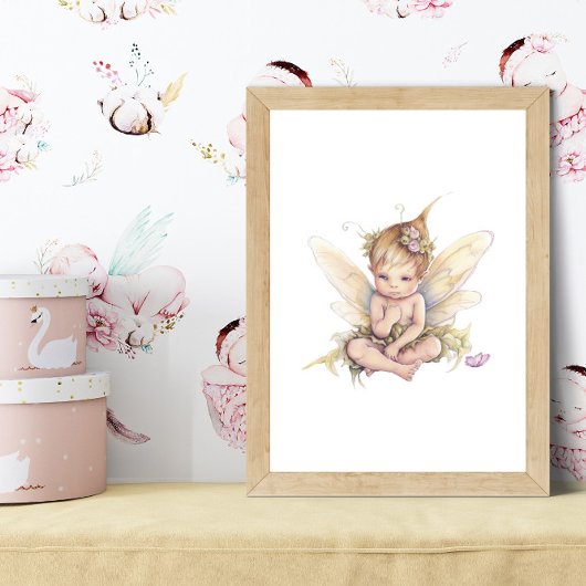 Kleine baby airy waterverf poster