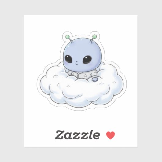 Kleine Baby Alien Sticker (Vel)
