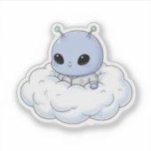Kleine Baby Alien Sticker (Voorkant)