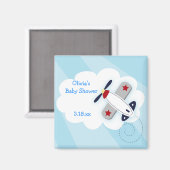 Kleine Baby Aviator Square Favor Magnet (Voorkant / Achterkant)