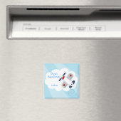 Kleine Baby Aviator Square Favor Magnet (Insitu (Vaatwasser))