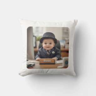 “Kleine Baby Baas Grappig Peuter Shirt Schatti Kussen