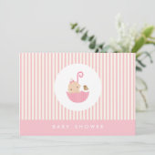 {kleine baby} baby shower uitnodiging (Staand voorkant)