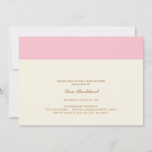 {kleine baby} baby shower uitnodiging (Achterkant)