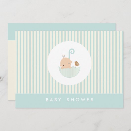 {kleine baby} baby shower uitnodiging (Voorkant / Achterkant)