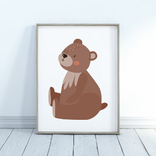 Kleine Baby Beer Nursery Poster